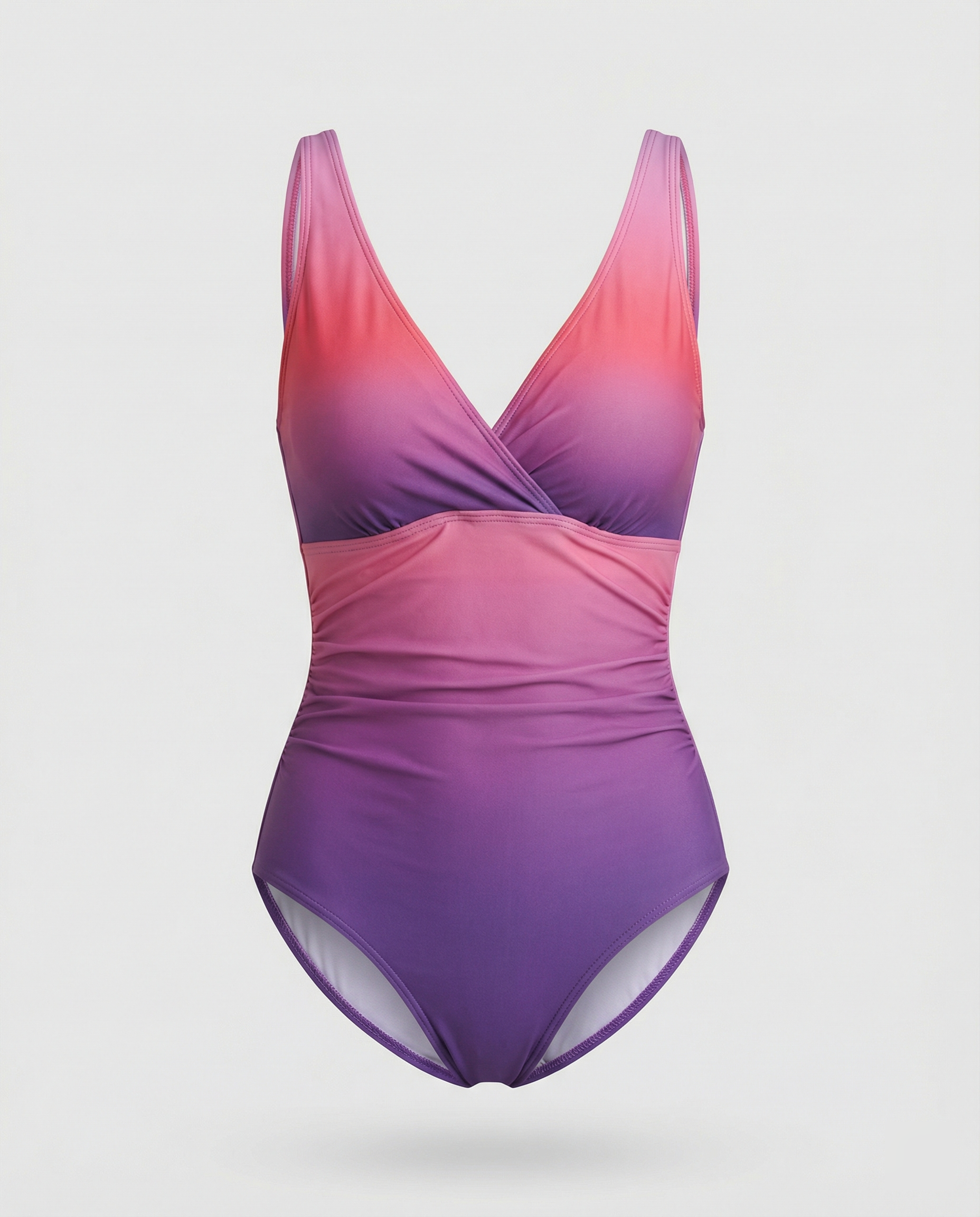 Shopnory | Tricolor-Badeanzug mit Flacher Sohle