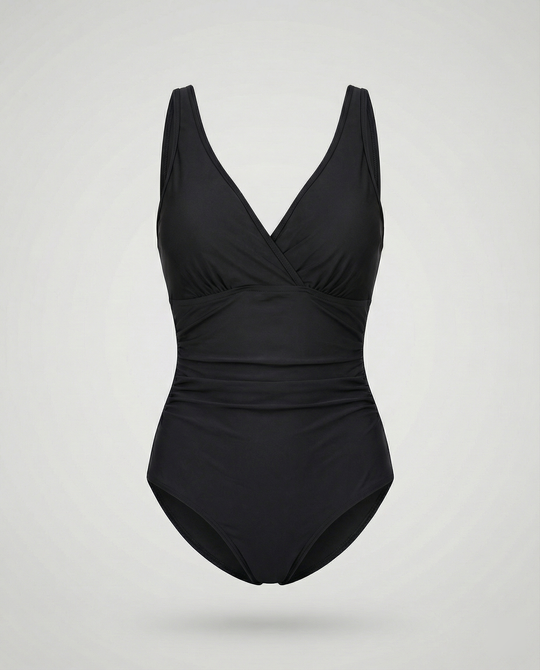 Shopnory | Tricolor-Badeanzug mit Flacher Sohle
