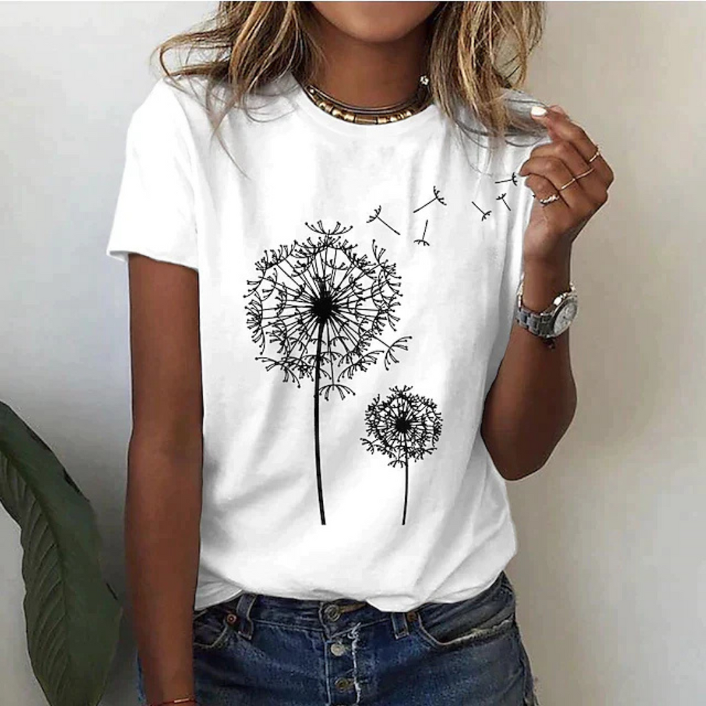 T-Shirt mit Kurzarm Bedruckt Lässig