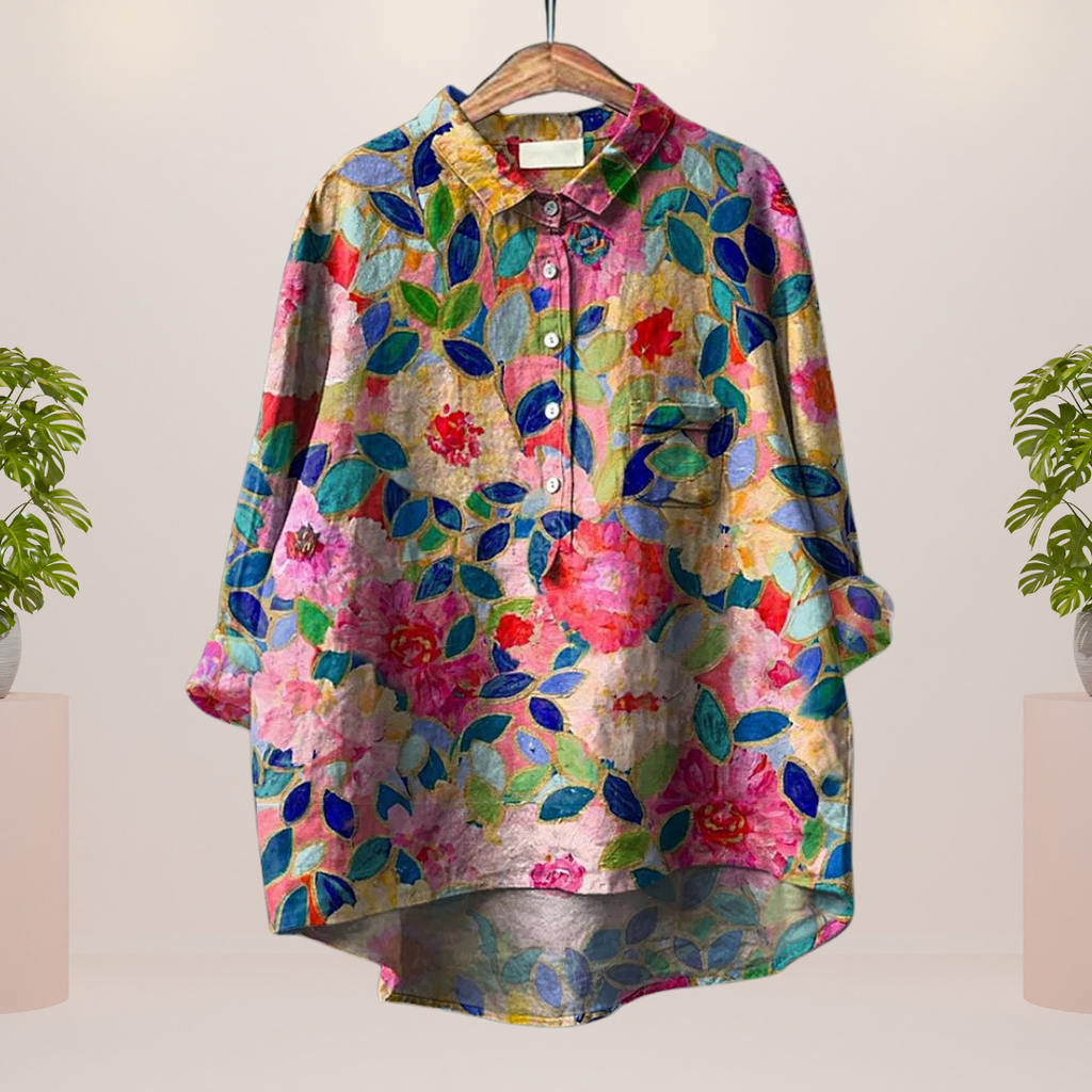 ShopNory | Exklusives Damenhemd mit Kunstdruck
