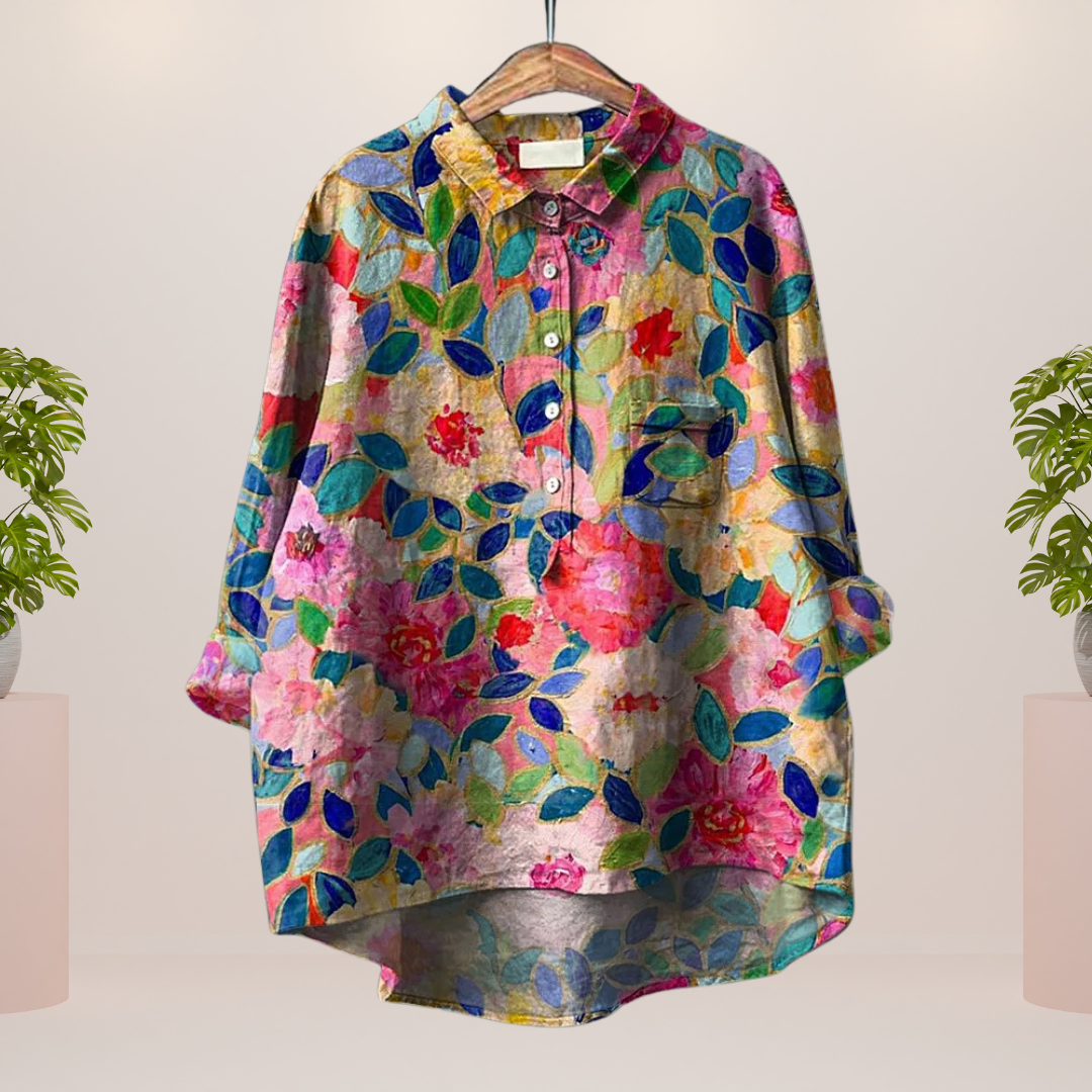 ShopNory | Exklusives Damenhemd mit Kunstdruck