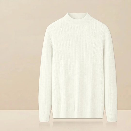 Herren-Strickpullover mit Stehkragen