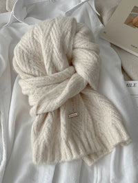 Alpaka Schal Creme