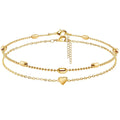14k Vergoldete Geschichtete Fußkettchen Set | Shop Nory