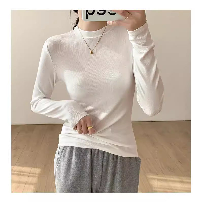 Damen-Strickshirt mit Stehkragen