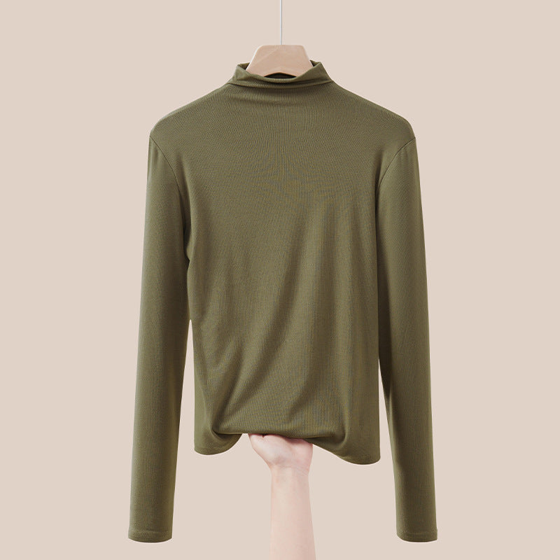 Dünner Damen-Rollkragenpullover, Langarm, Strick