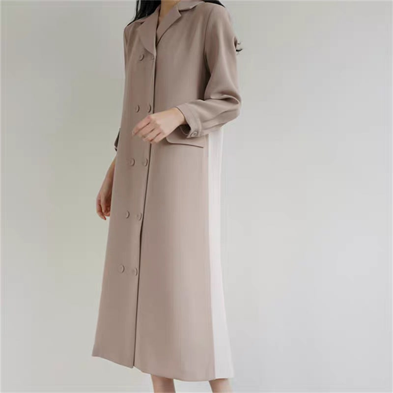 Damen Langer Dustercoat mit plissiertem Rückenpanel und kastiger Silhouette Shop Nory