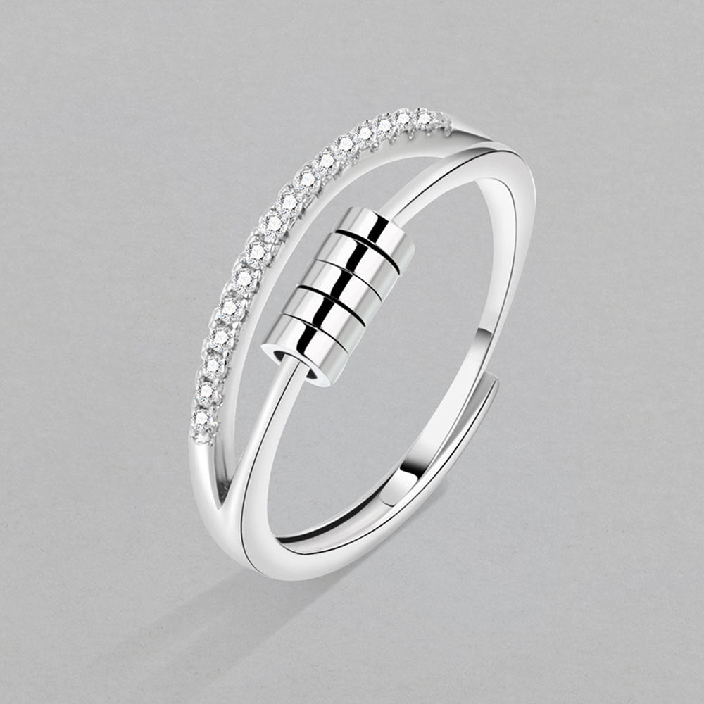 Multi-Layer Geometrischer Stil Angst Fidget Slider Ring | Shop Nory