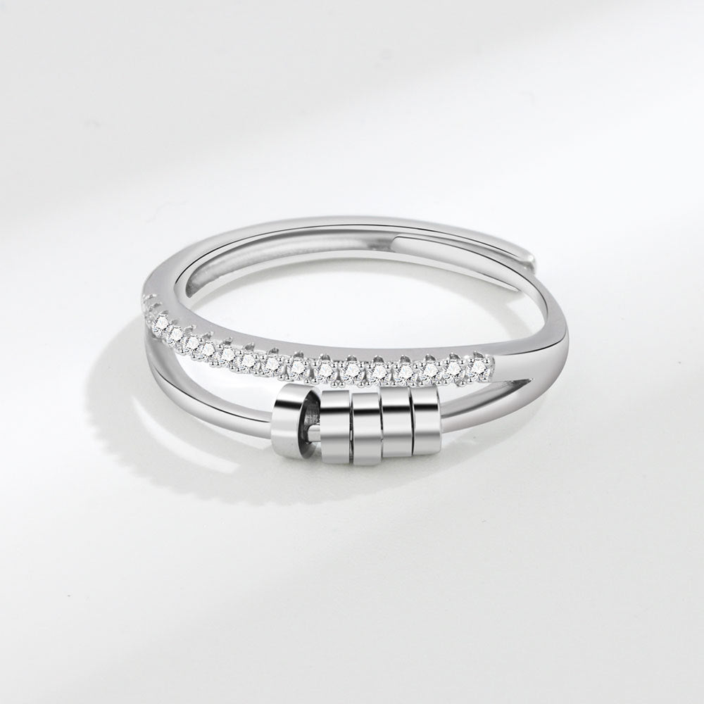 Multi-Layer Geometrischer Stil Angst Fidget Slider Ring | Shop Nory