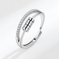 Multi-Layer Geometrischer Stil Angst Fidget Slider Ring | Shop Nory