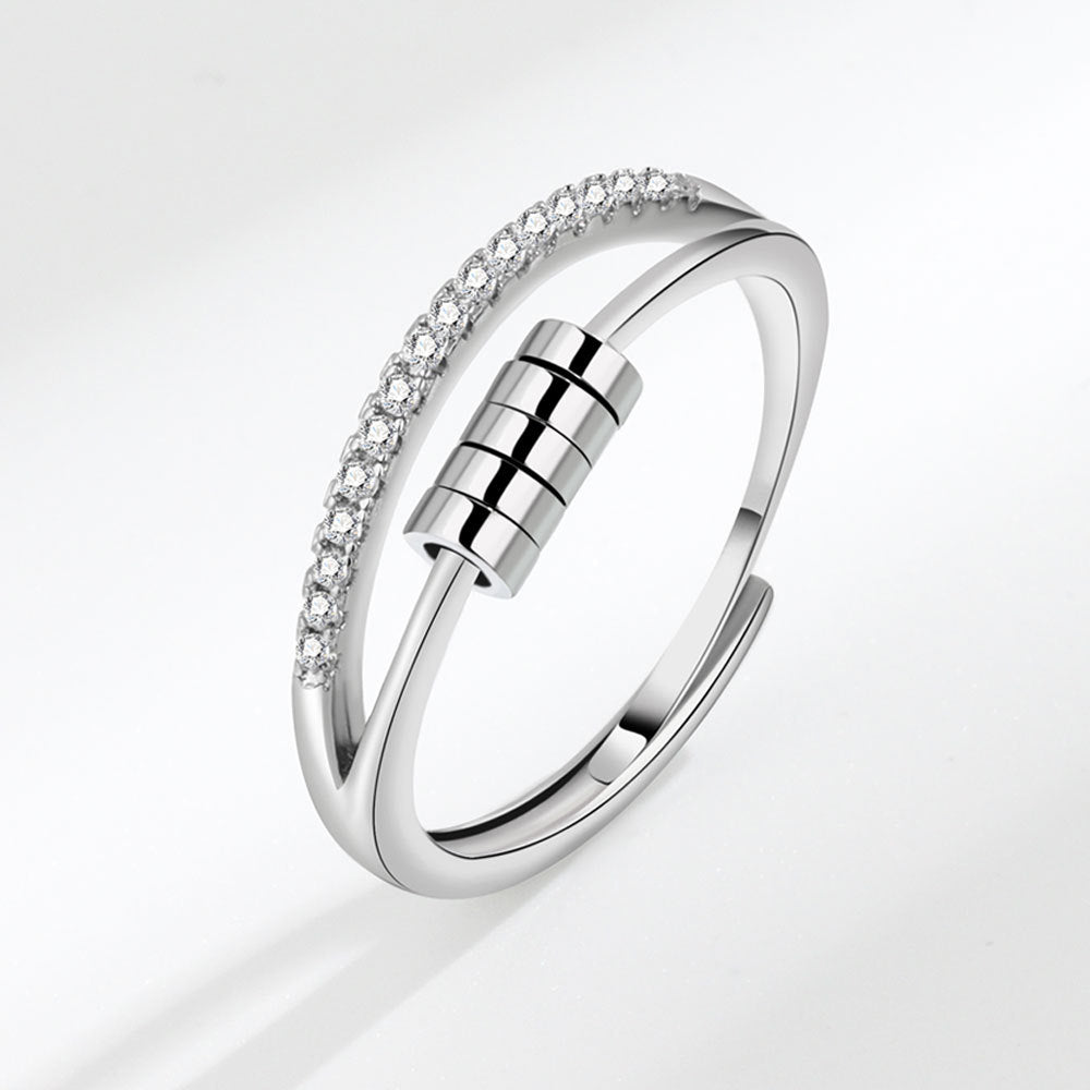 Multi-Layer Geometrischer Stil Angst Fidget Slider Ring | Shop Nory