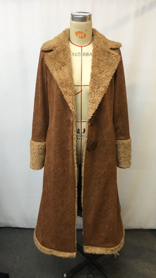 Retro-Windbreaker-Plüsch-Herbst- und Winter-modische warme Jacke