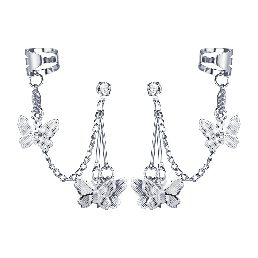 Damen Ohrschmuck Set mit kreativen Anhängern und zarten Ketten Shop Nory
