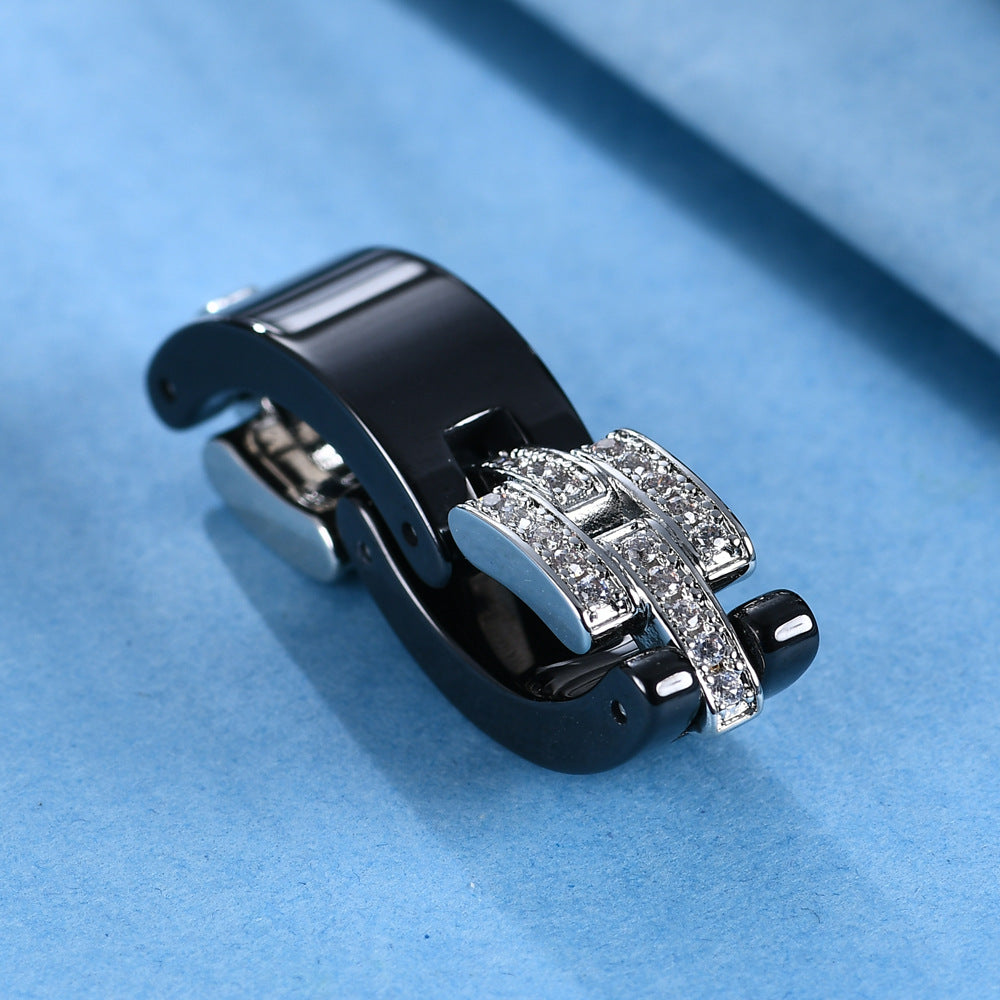 Damen Ring mit elegantem Kristall- und modernem Design Shop Nory