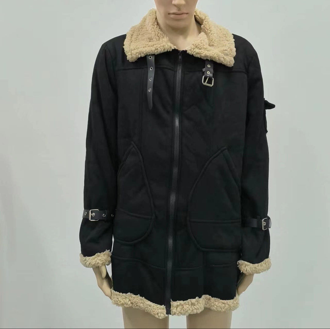 Camel Stilvolle Fliegende Lederjacke für Männer
