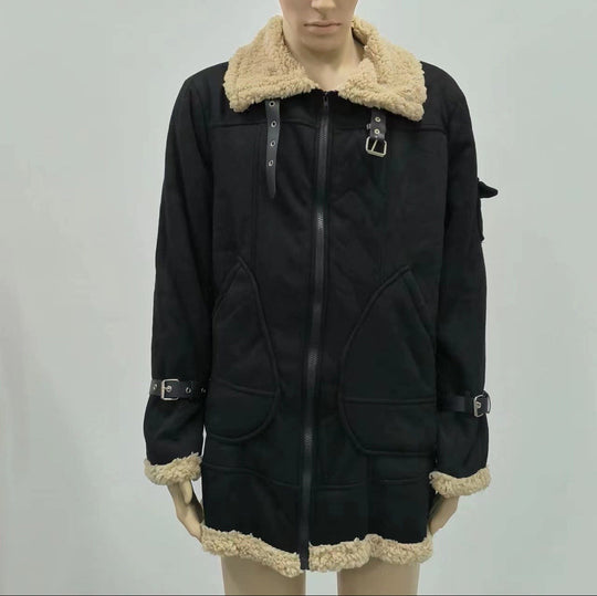 Camel Stilvolle Fliegende Lederjacke für Männer