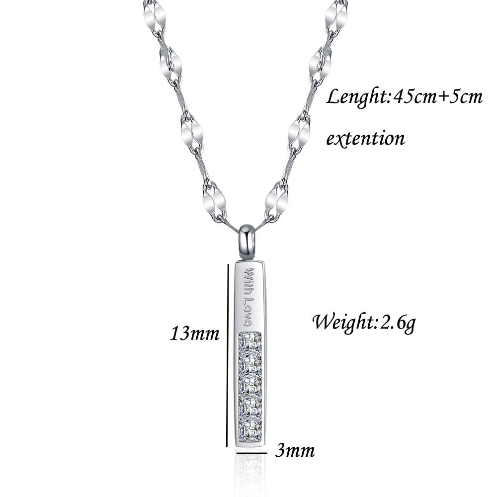 Damen Halskette mit filigranem Anhänger und funkelndem Kristallbesatz Shop Nory