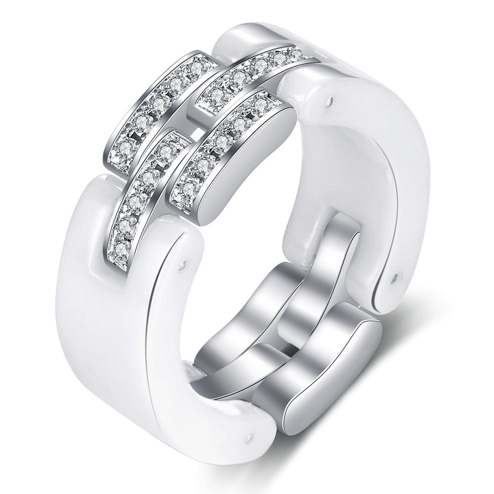 Damen Ring mit elegantem Kristall- und modernem Design Shop Nory