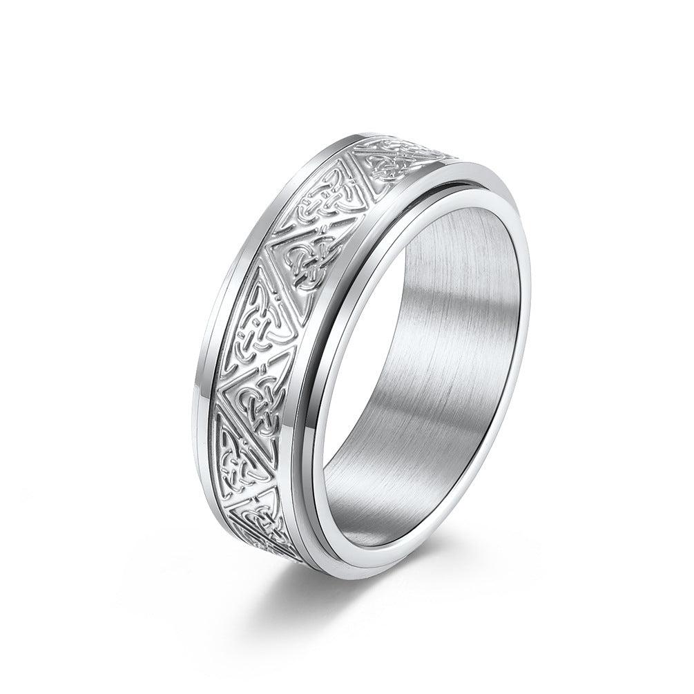 Nordic Celtic Edelstahl Rotierbarer Angstring | Shop Nory