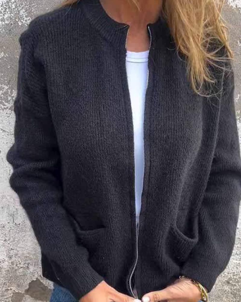 Einfachjacke mit Klassischem Reißverschlussdesign
