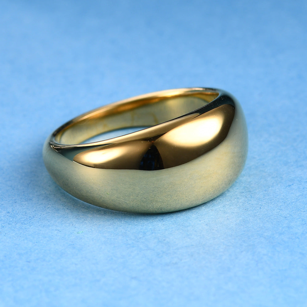Damen Hochglänzender Ring aus Edelstahl Shop Nory