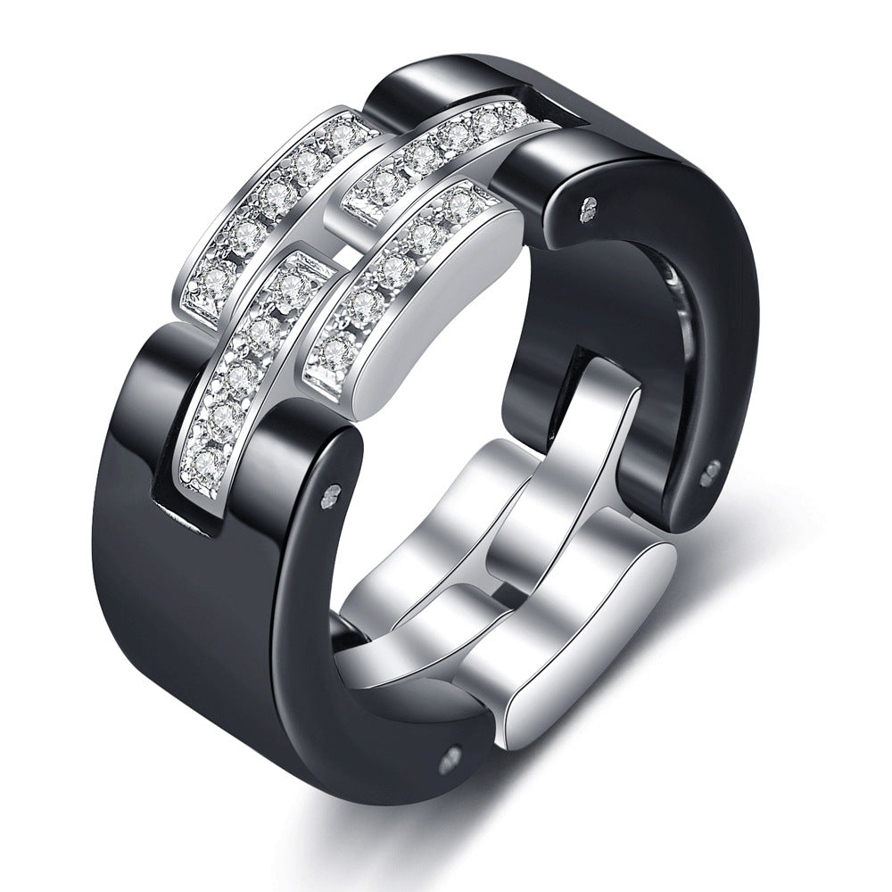 Damen Ring mit elegantem Kristall- und modernem Design Shop Nory