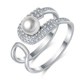 Damen Perlring mit funkelnden Zirkonia und elegantem Design Shop Nory