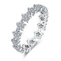 Damen zierlicher Ring mit funkelndem Sternen-Design und hochwertigem Zirkonia-Besatz Shop Nory