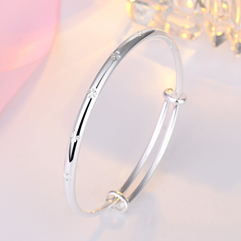 Damen Zarter Armreif mit minimalistischer Gravur Shop Nory