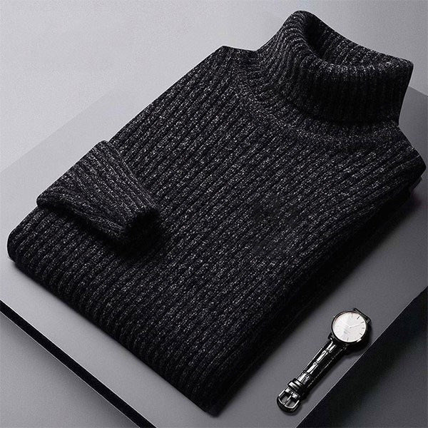 Herren-Winterpullover, gefüttert, mit Rollkragen