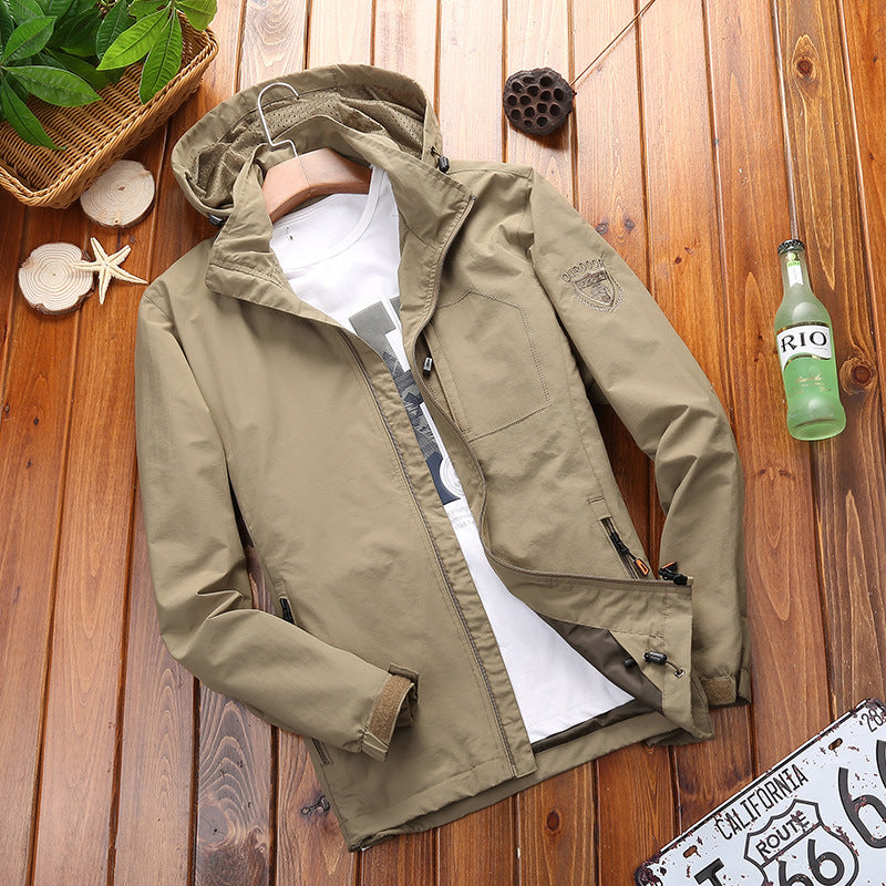 Herren Leichte Sommerjacke mit abnehmbarer Kapuze Shop Nory