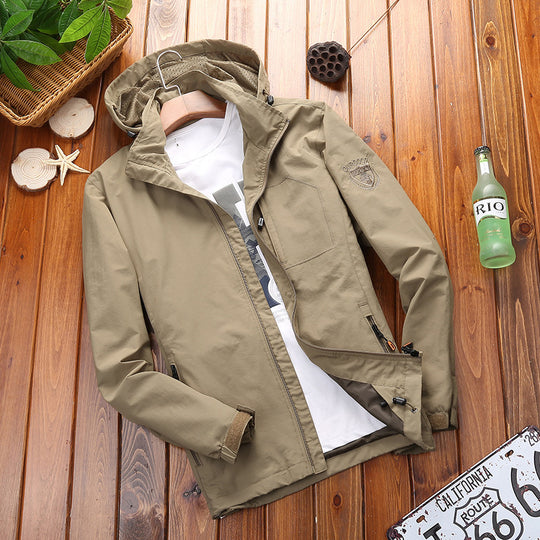 Herren Leichte Sommerjacke mit abnehmbarer Kapuze Shop Nory