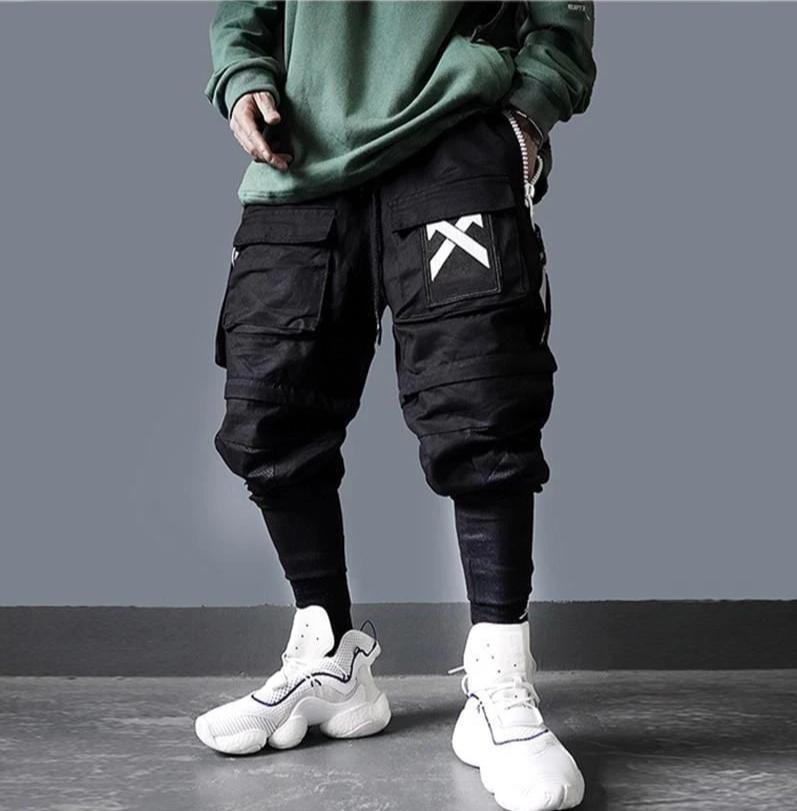 Herren Tech-Cargo-Jogger mit mehrfachen Taschen, abgesteppten Knien und elastischen Bündchen Shop Nory
