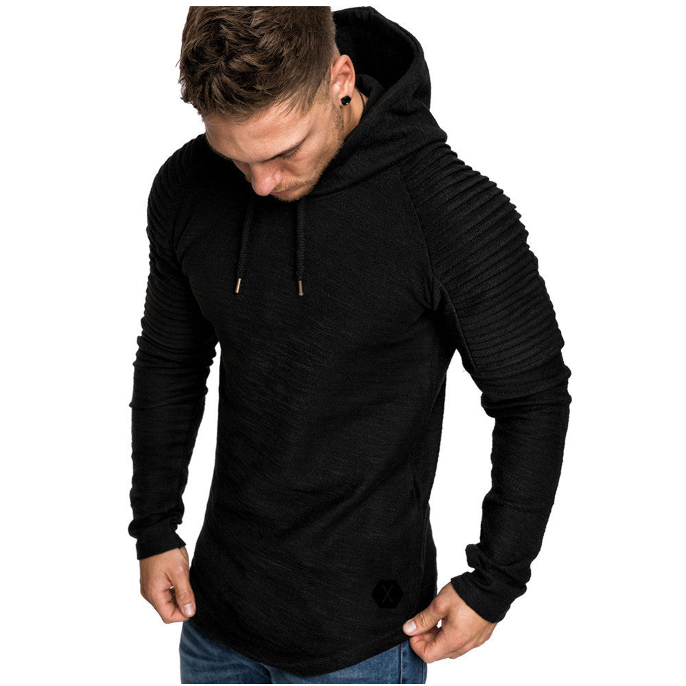 Herren Kapuzenpullover mit strukturiertem Design und modischen Raglanärmeln