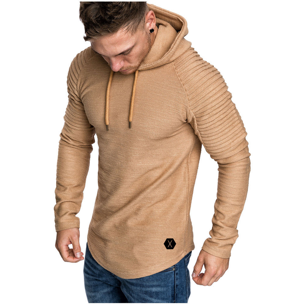 Herren Kapuzenpullover mit strukturiertem Design und modischen Raglanärmeln