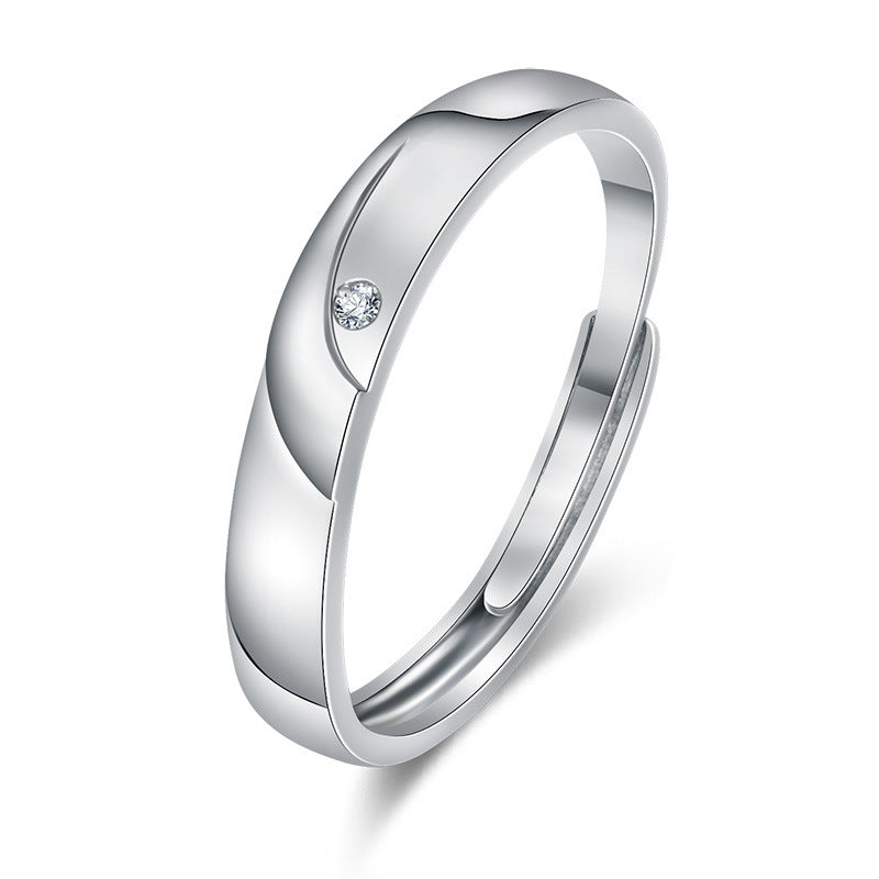 Damen Eleganter Ring mit geschwungenem Design und funkelndem Zirkonia-Besatz Shop Nory