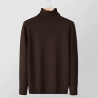 Rollkragen Strickpullover Kaffee