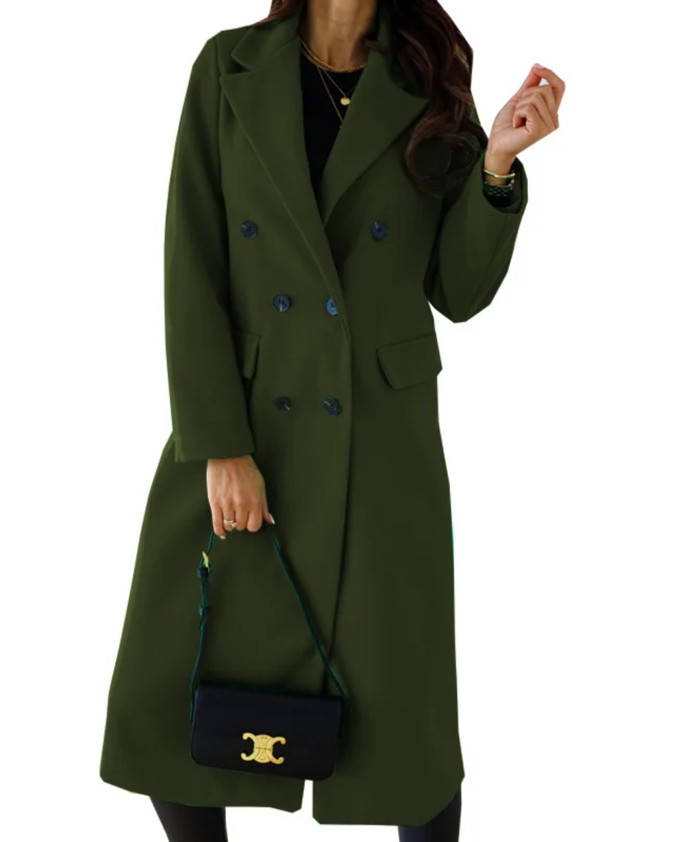 Lange Elegante Taillierte Trenchcoat Für Damen | Perfekt Für Herbst Und Winter