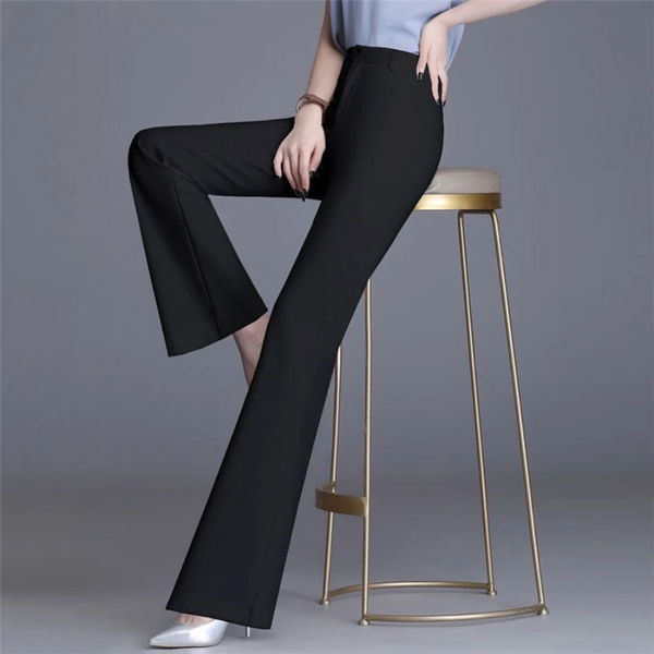 Elegante Enganliegende Hohe Taille Flared Hosen