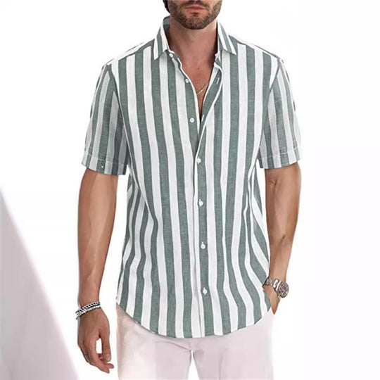 Herren Hemd mit gestreiftem Revers