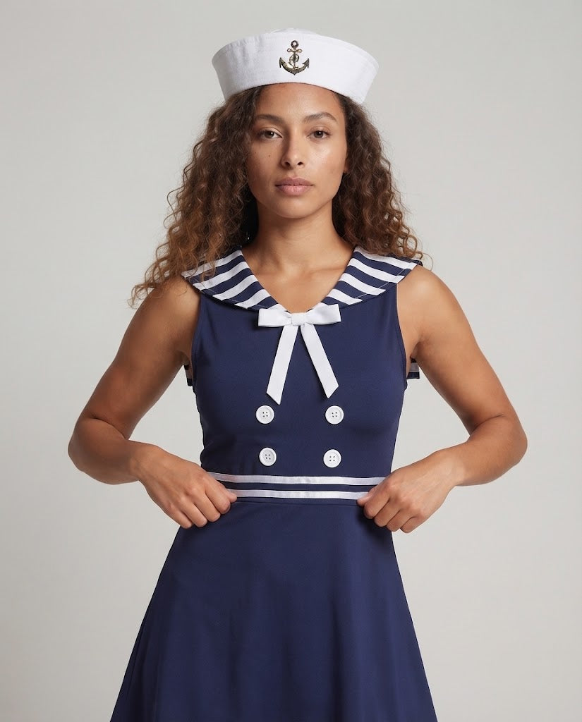 Damen Matrosen-Kleid mit eleganten Details Shop Nory