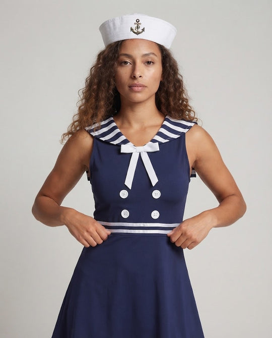 Damen Matrosen-Kleid mit eleganten Details Shop Nory