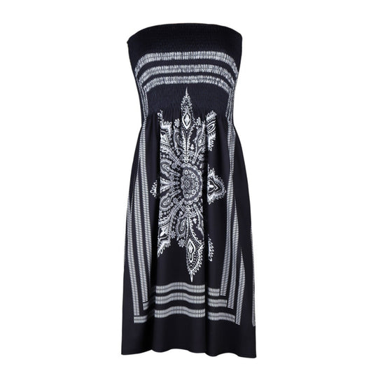 Bedrucktes Röhrentop-Kleid