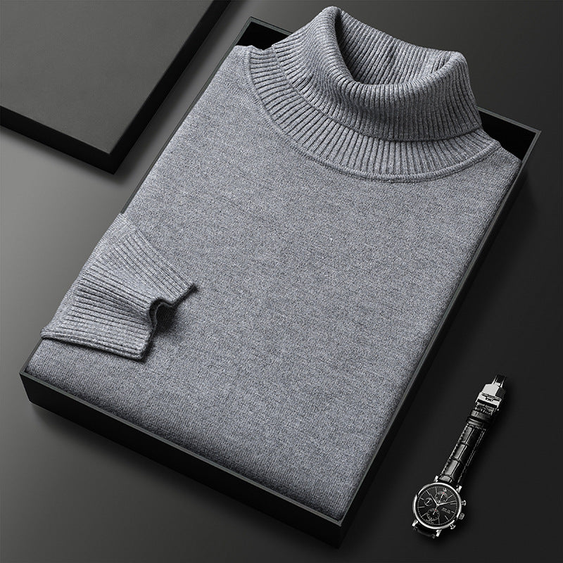 Herren-Rollkragenpullover, figurbetont, gestrickt