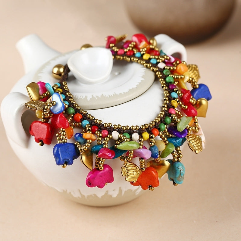 Buntes Böhmisches Geflochtenes Armband | Shop Nory