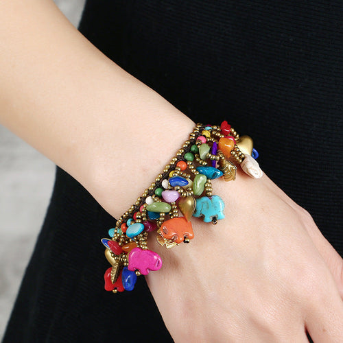Buntes Böhmisches Geflochtenes Armband | Shop Nory