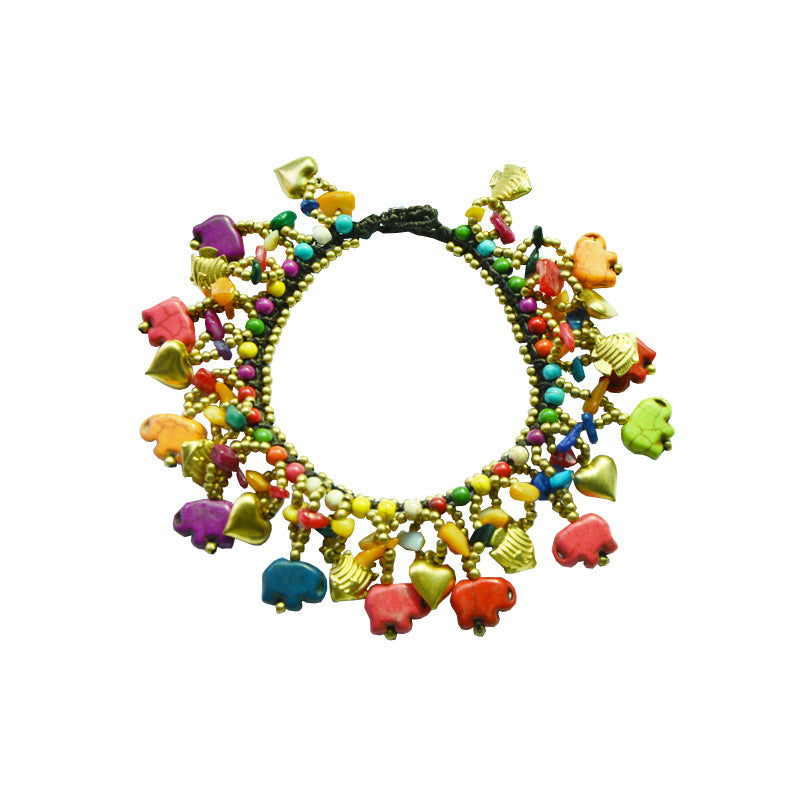 Buntes Böhmisches Geflochtenes Armband | Shop Nory