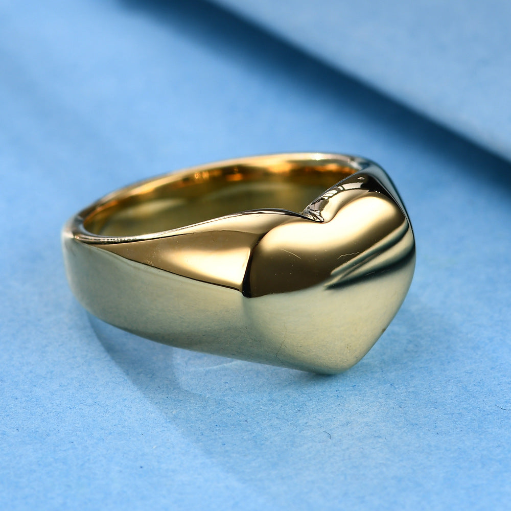 Damen Moderner Goldring mit geschwungenem Design Shop Nory