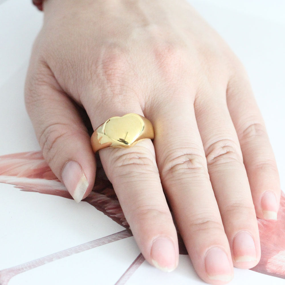 Damen Moderner Goldring mit geschwungenem Design Shop Nory