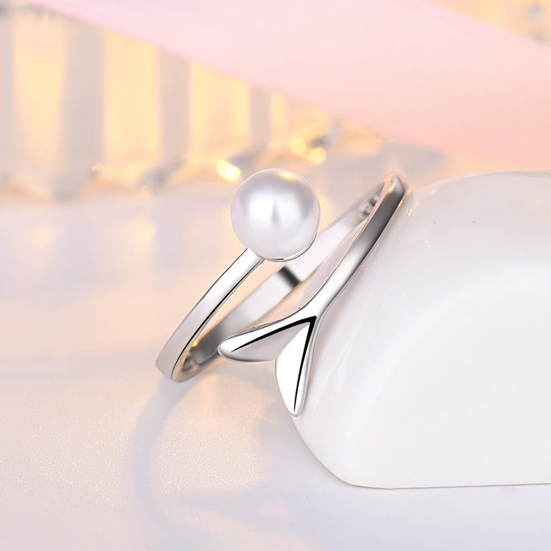 Damenring mit elegantem Perlenakzent und modernem Design Shop Nory